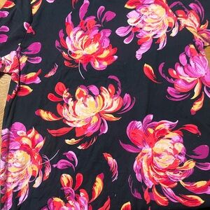 Isaac Mizrahi Pink Floral 3/4 Sleeve Blouse